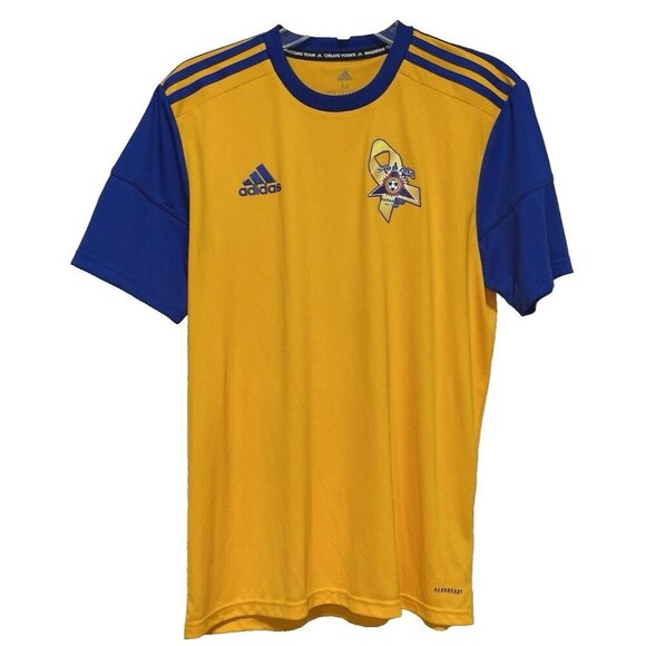 Adidas Solar SC Climalite Soccer Jersey Adult Medium #1 Cancer Awareness Shirt - Picture 1 of 4